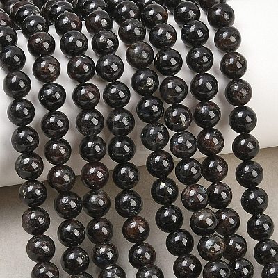 Natural Glaucophane Beads Strands G-F836-A01-6mm-1