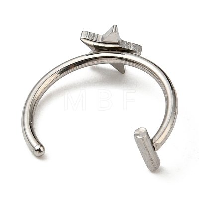 304 Stainless Steel Eyebrow Ring AJEW-H140-04P-1