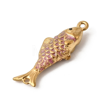 304 Stainless Steel Enamel Fish Connector Charms STAS-B128-55G-03-1