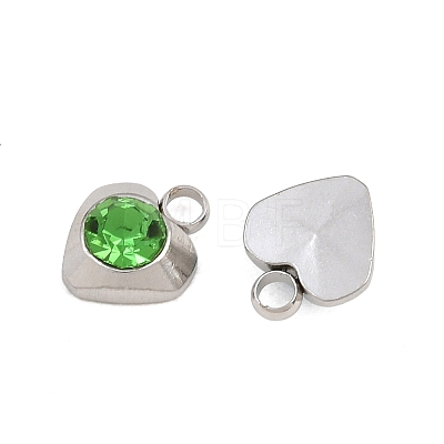 201 Stainless Steel Rhinestone Pendants RB-CBABFDA-15P-1
