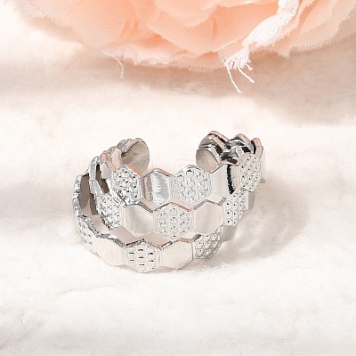 Brass Cuff Open Rings RJEW-F215-04P-1