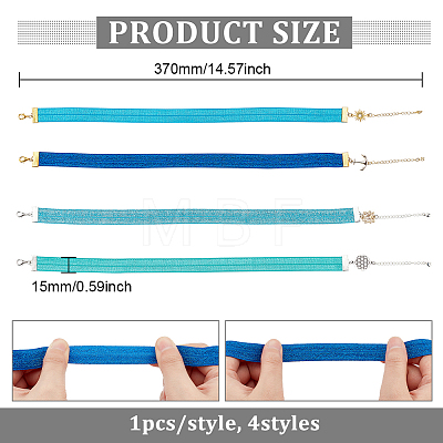 1 Set Nylon Elastic Ribbon Bookmark AJEW-FG0002-52-1
