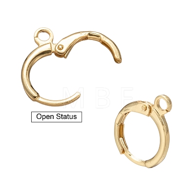 Brass Huggie Hoop Earring Findings KK-L179-04G-1