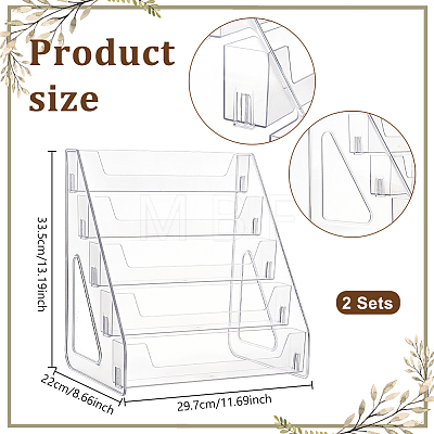 5-Tier Acrylic Organizer Display Riser Holder for Cupcake ODIS-WH0099-205-1
