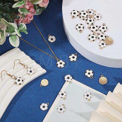 64Pcs 2 Styles Alloy & Enamel Pendants ENAM-PH0003-39-1