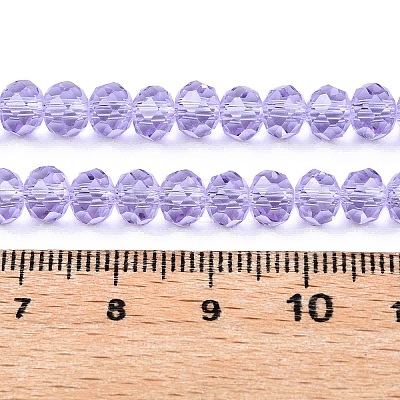 Transparent Glass Beads Strands GLAA-T023-6mm-B01-1