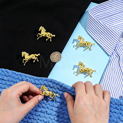 8Pcs Running Horse Zinc Alloy Lapel Pin Brooches for Backpack Clothes JEWB-GA0001-57-1
