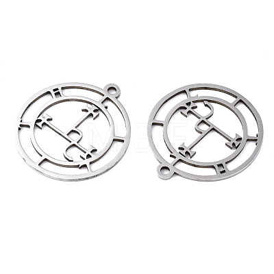 201 Stainless Steel Sigil of Lilith Pendants STAS-S120-001-1