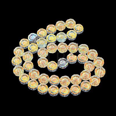 AB Color Plated Electroplate Glass Transparent Beads Strands EGLA-G037-10A-AB01-1