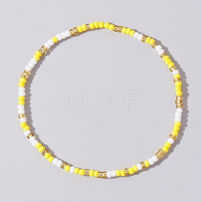Boho Round Glass Seed Beaded Stretch Bracelets for Women NW8932-3-1