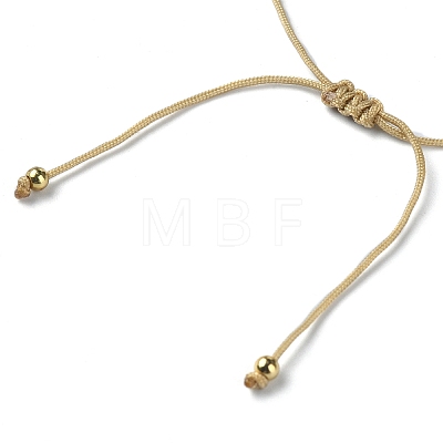 Natural Peridot Chips Braided Bead Bracelets BJEW-JB09851-08-1