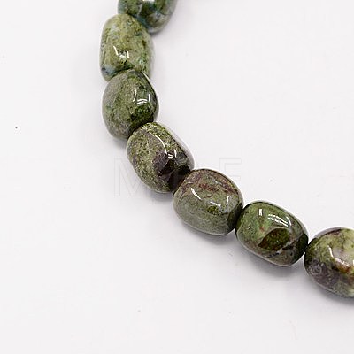 Natural Green Rainforest Stone Beads Strands G-K001-M02-1