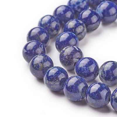 Natural Lapis Lazuli Bead Strands G-G953-02-10mm-1
