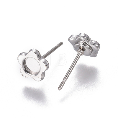304 Stainless Steel Ear Stud Components STAS-F222-046-1