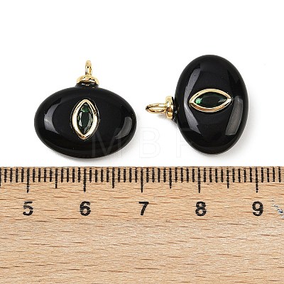 Natural Black Onyx(Dyed & Heated) Pendants X-KK-B157-42H-10-1