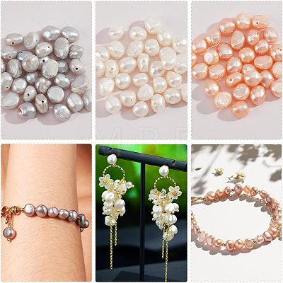  Natural Cultured Freshwater Pearl Beads Strands PEAR-NB0001-07-1