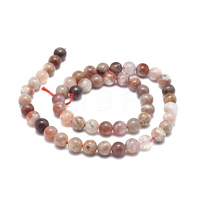 Natural Sunstone Beads Strands G-F674-05-8mm-1