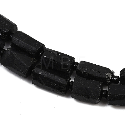 Natural Black Tourmaline Beads Strands G-F715-111-1
