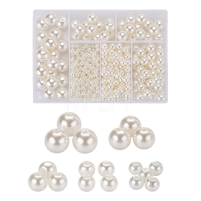 497Pcs 5 Style Imitation Pearl Acrylic Beads OACR-YW0001-08-1