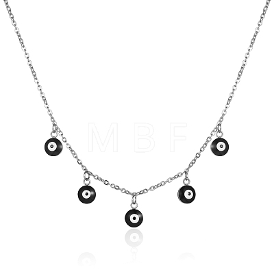 Stainless Steel Evil Eye Pendant Necklace for Women KE2161-2-1