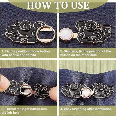  8 Sets 4 Style Alloy Enamel Adjustment Waist Tightener Buckle Buttons FIND-NB0002-69-1