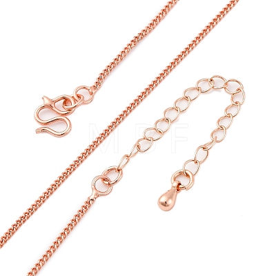 1.2MM Brass Twisted Chain Necklaces NJEW-D302-64G-1