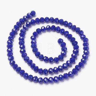 Opaque Solid Color Imitation Jade Glass Beads Strands EGLA-A044-P8mm-D07-1