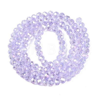 Electroplate Glass Beads Strands EGLA-A044-T4mm-B17-1