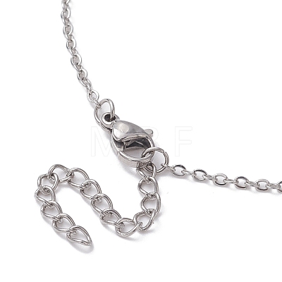 Natural Carnelian Interchangeable Holder Pendant Necklace for Women NJEW-JN04631-02-1