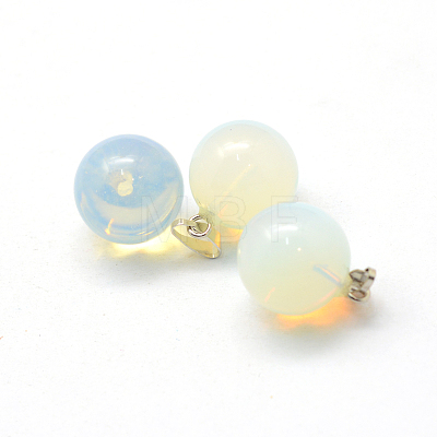 Round Opalite Pendants G-Q434-12-1