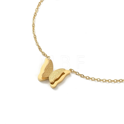 304 Stainless Steel Butterfly Stud Earrings & Finger Ring & Pendant Necklace SJEW-TZ0001-02-1