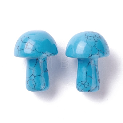 Synthetic Turquoise Mushroom Gua Sha Stone G-D456-26L-1