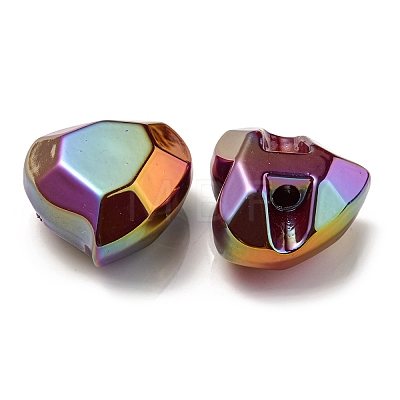 UV Plating Rainbow Iridescent Acrylic Beads OACR-P010-03C-1