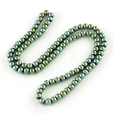 Electroplate Transparent Glass Beads Strands EGLA-Q062-8mm-D04-1
