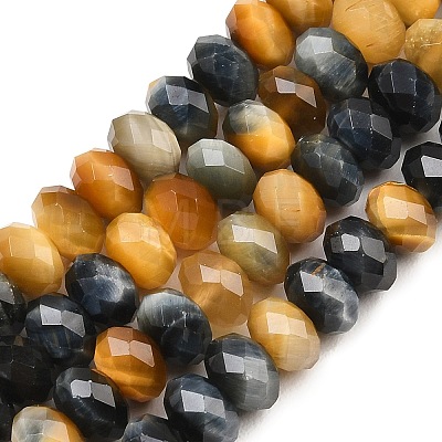 Natural Tiger Eye Beads Strands G-C259-A47-5x8mm-1