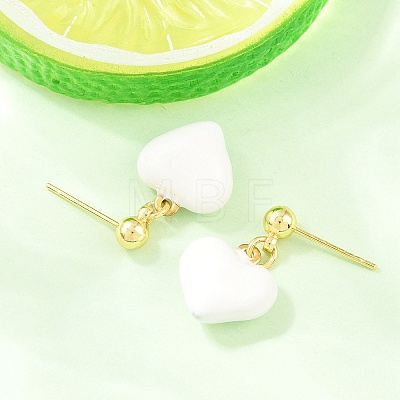 Women's Brass Stud Earrings EJEW-Z164-19G-01-1
