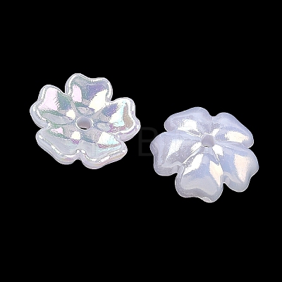 Plating Opaque Acrylic Imitation Shell Bead Cap OACR-P039-03A-1