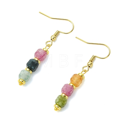 Natural Gemstone Dangle Earrings EJEW-JE07308-1