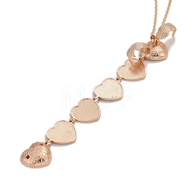 Alloy Multi Picture Photo Heart Locket Pendant Necklace for Women NJEW-M191-02KCG-1