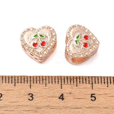 Rack Plating Alloy Enamel European Beads PALLOY-S189-51RG-1