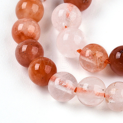 Natural Red Quartz Beads Strands G-T140-4mm-01-1