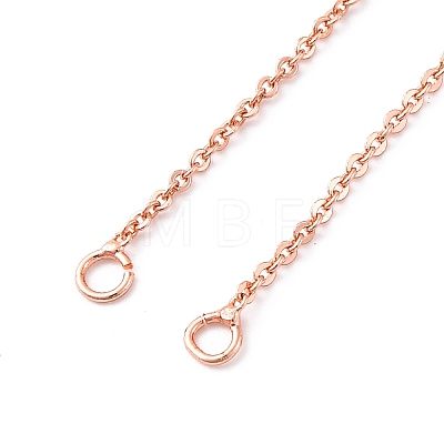 1.5MM Brass Cable Chain Necklace Making NJEW-D302-75RG-1