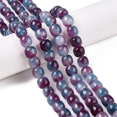 Dyed Natural White Jade Beads Strands G-T138-D20-1