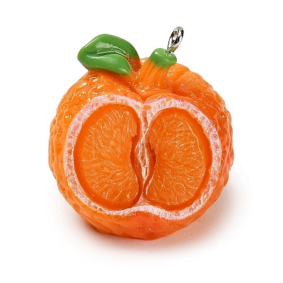 Opaque Resin Imitation Fruit Pendants RESI-H045-01A-01-1