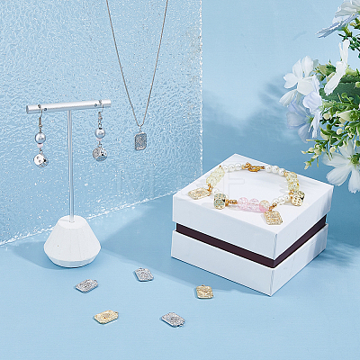 Brass Micro Pave Clear Cubic Zirconia Pendants KK-HS0002-24-1