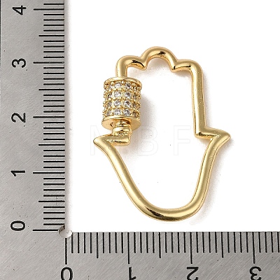 Brass Micro Pave CLear Cubic Zirconia Keychain Clasps KK-R162-028B-G-1
