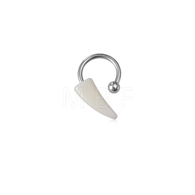 Acrylic Tusk 316L Surgical Stainless Steel Horseshoe Barbell Lip Rings FS-WG3DDAE-01-1