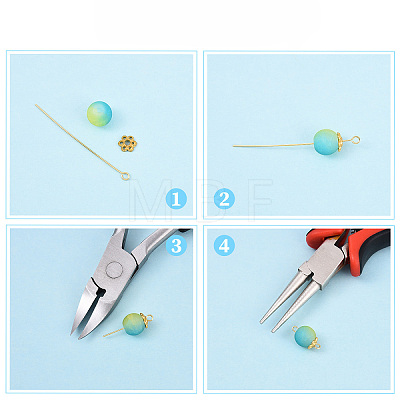 Brass Eye Pins KK-YW0004-04D-G-1