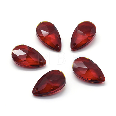 Faceted Glass Pendants X-GLAA-F069-S-A03-1
