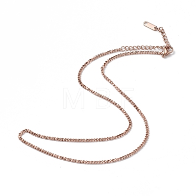 Ion Plating(IP) 304 Stainless Steel Curb Chain Necklace for Men Women NJEW-K245-015C-1
